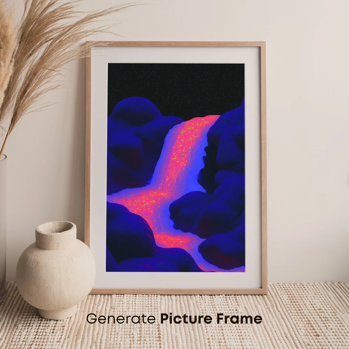 Cosmic Lava Flow: Neon Dreamscape - Image 7