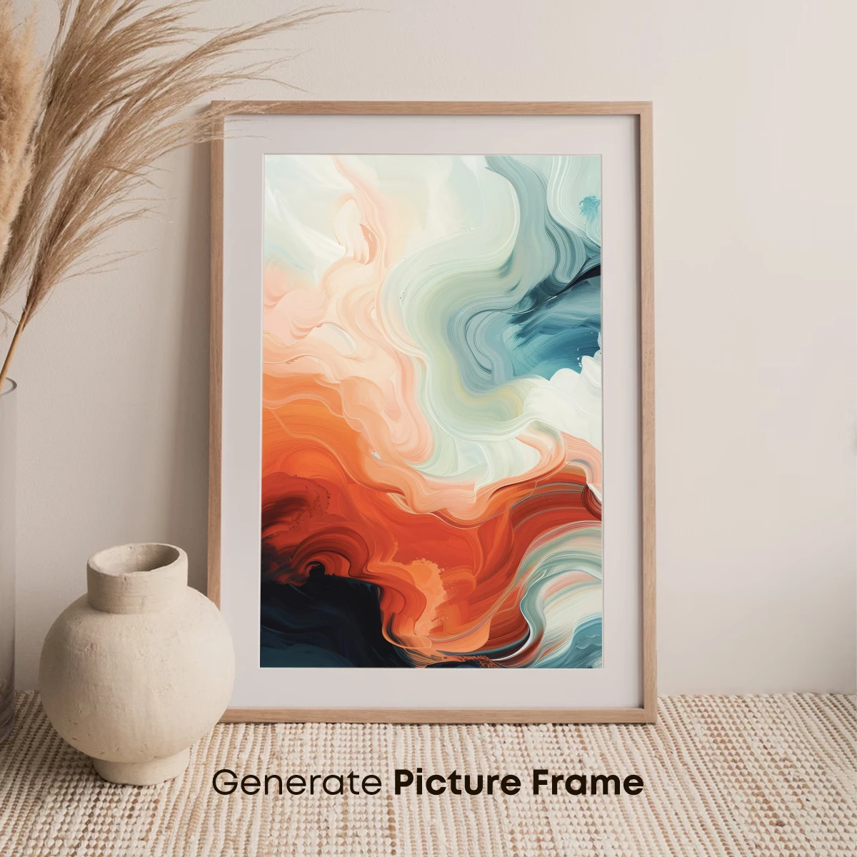 Abstract Fusion: Swirling Tides of Color - Image 7