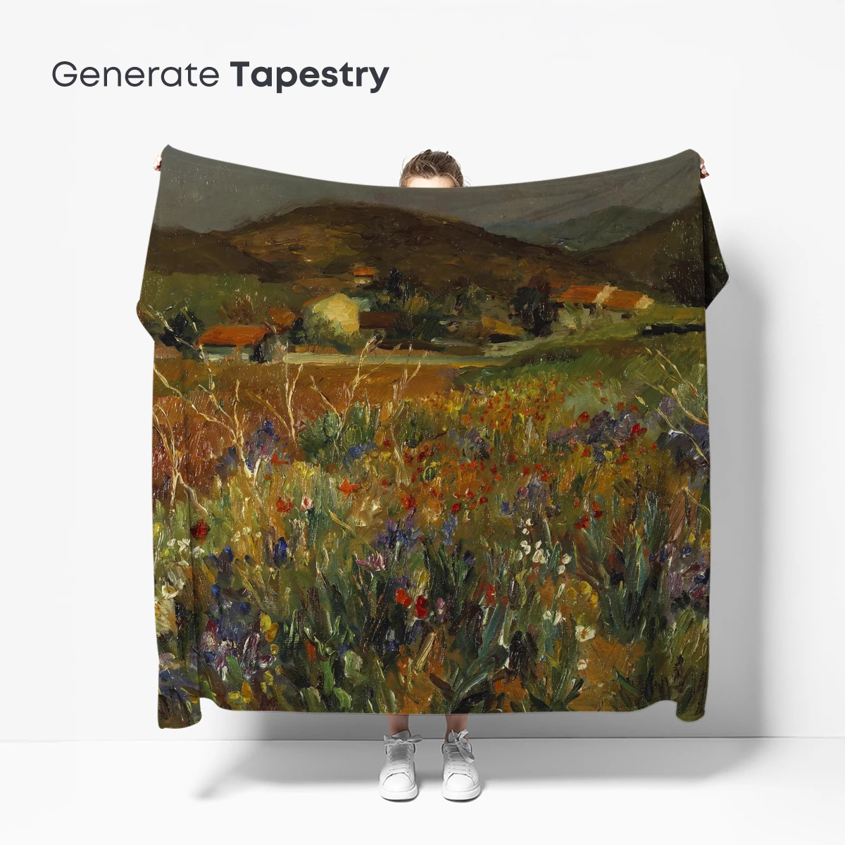 Blooming Fields Under Golden Hills - Image 5