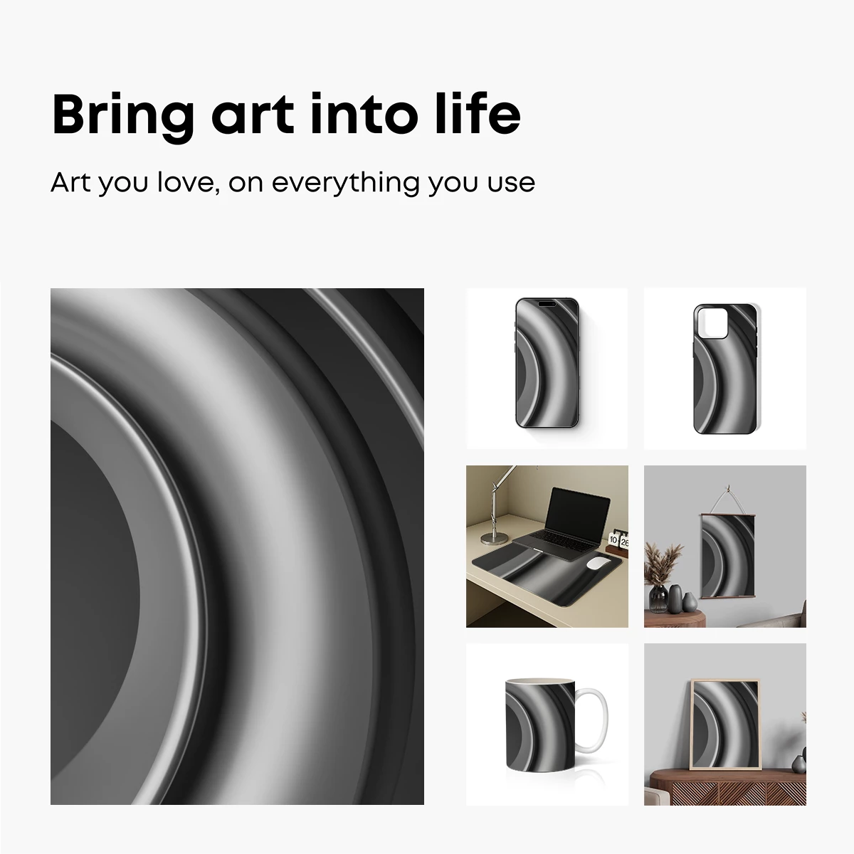 Elegant Monochrome Spirals: A Study in Depth and Flow - Image 2
