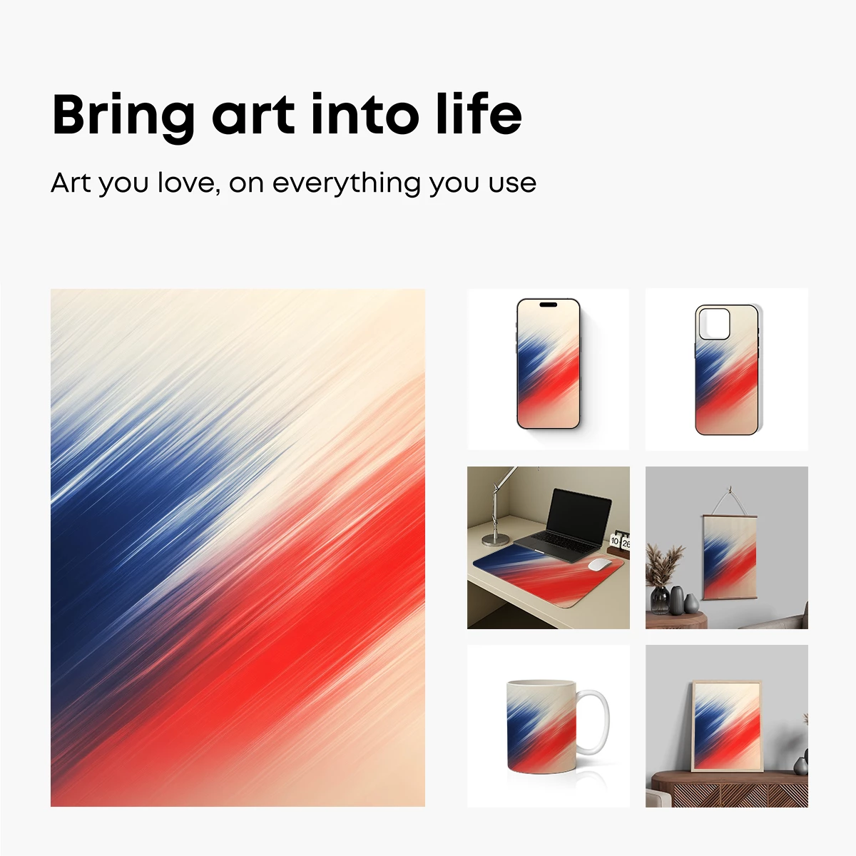 Diagonal Velocity: Red, White, and Blue Blur - Image 2