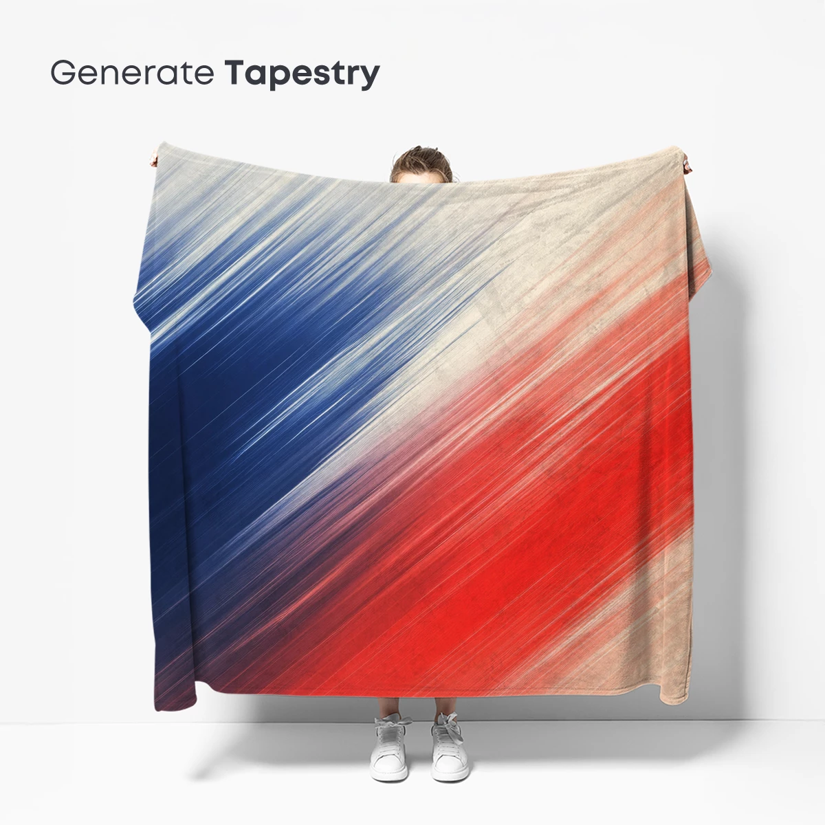 Diagonal Velocity: Red, White, and Blue Blur - Image 5