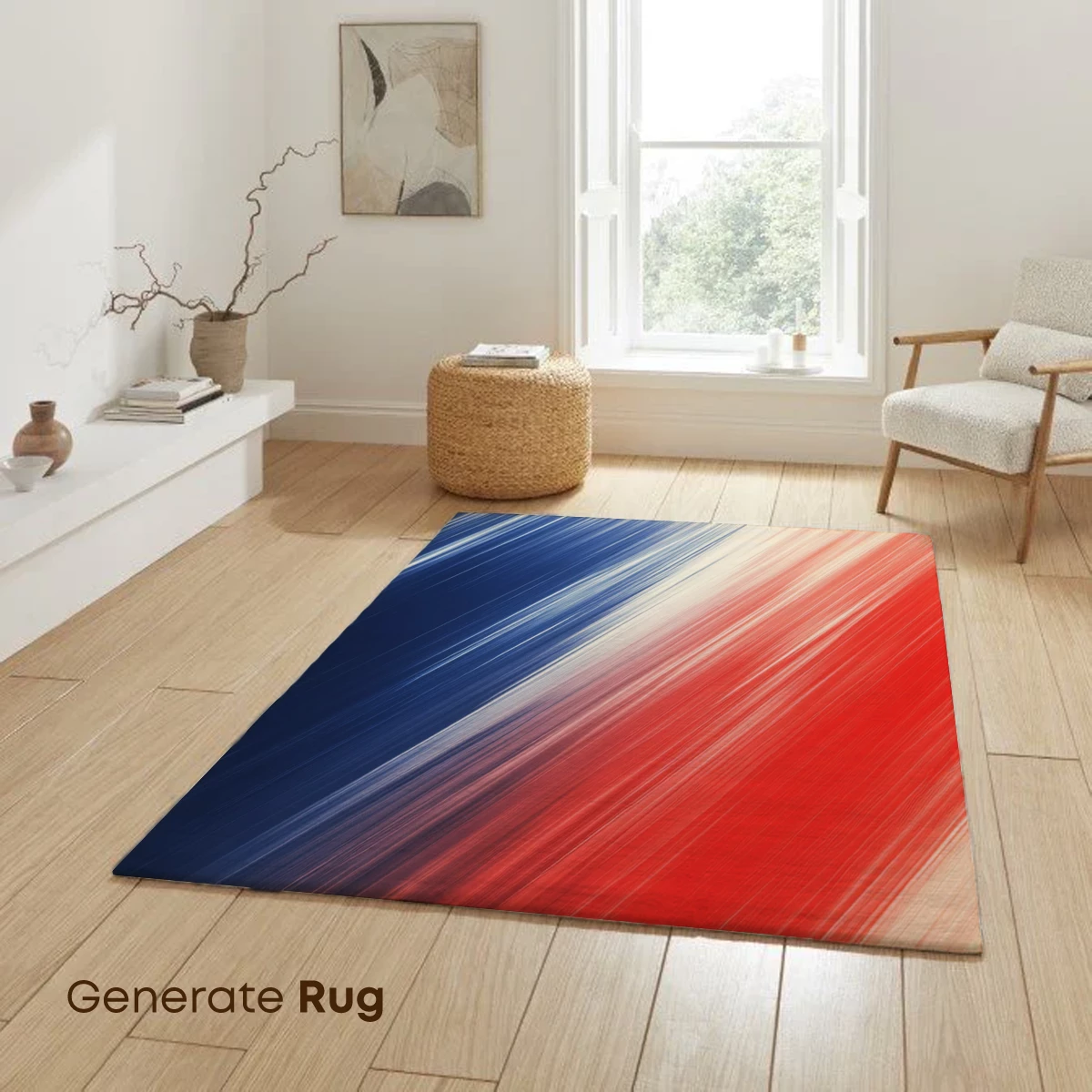 Diagonal Velocity: Red, White, and Blue Blur - Image 6