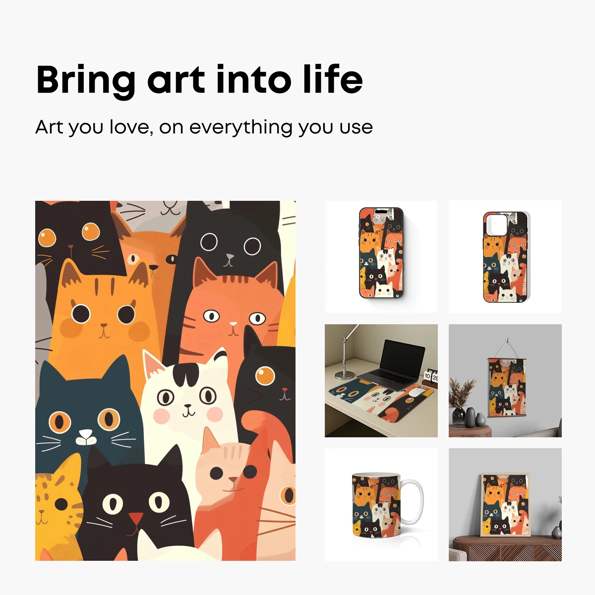 Cuddly Cat Crew: Whimsical Feline Gathering - Image 2