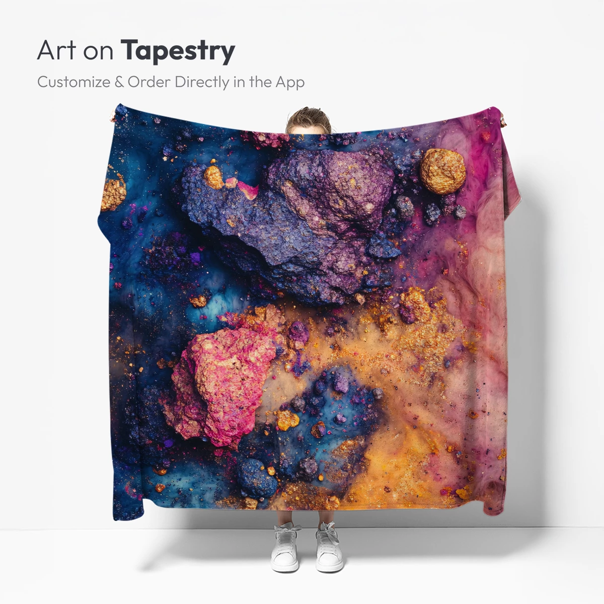 Cosmic Dust Symphony: Abstract Color Fusion - Image 5