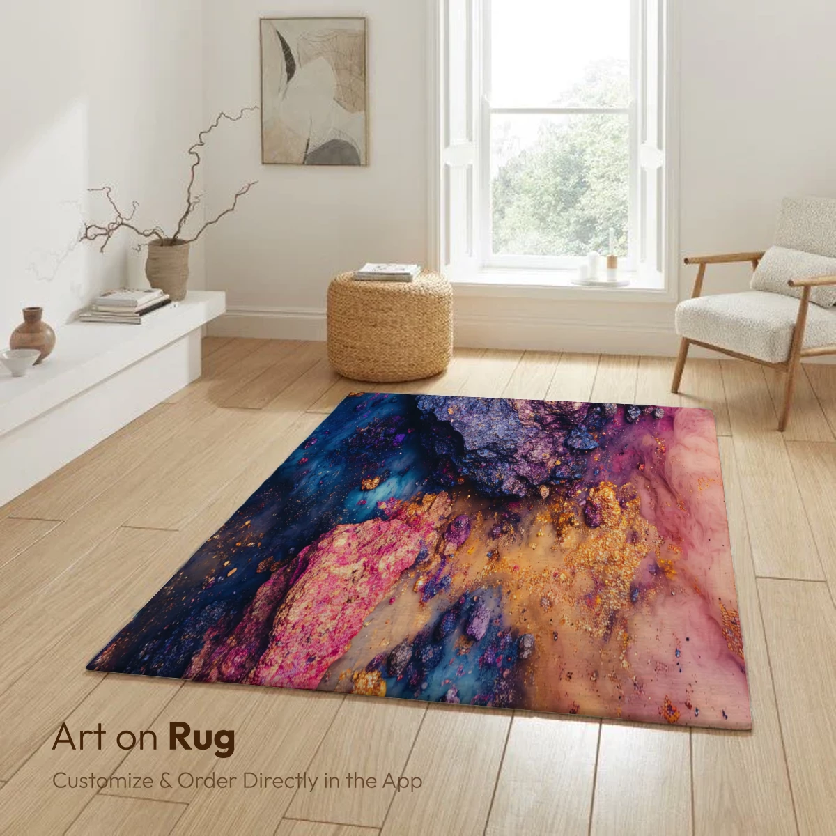 Cosmic Dust Symphony: Abstract Color Fusion - Image 6