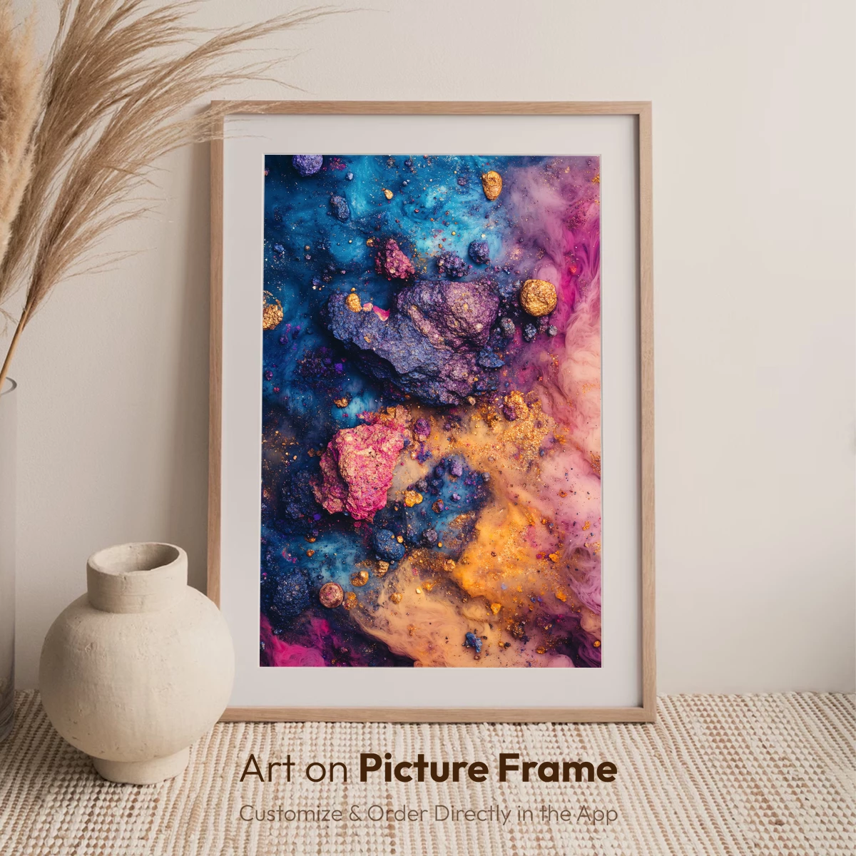 Cosmic Dust Symphony: Abstract Color Fusion - Image 7