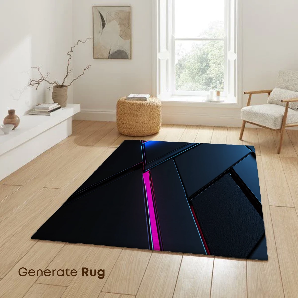 Neon Grid Odyssey: Futuristic Cubes in Glow - Image 6