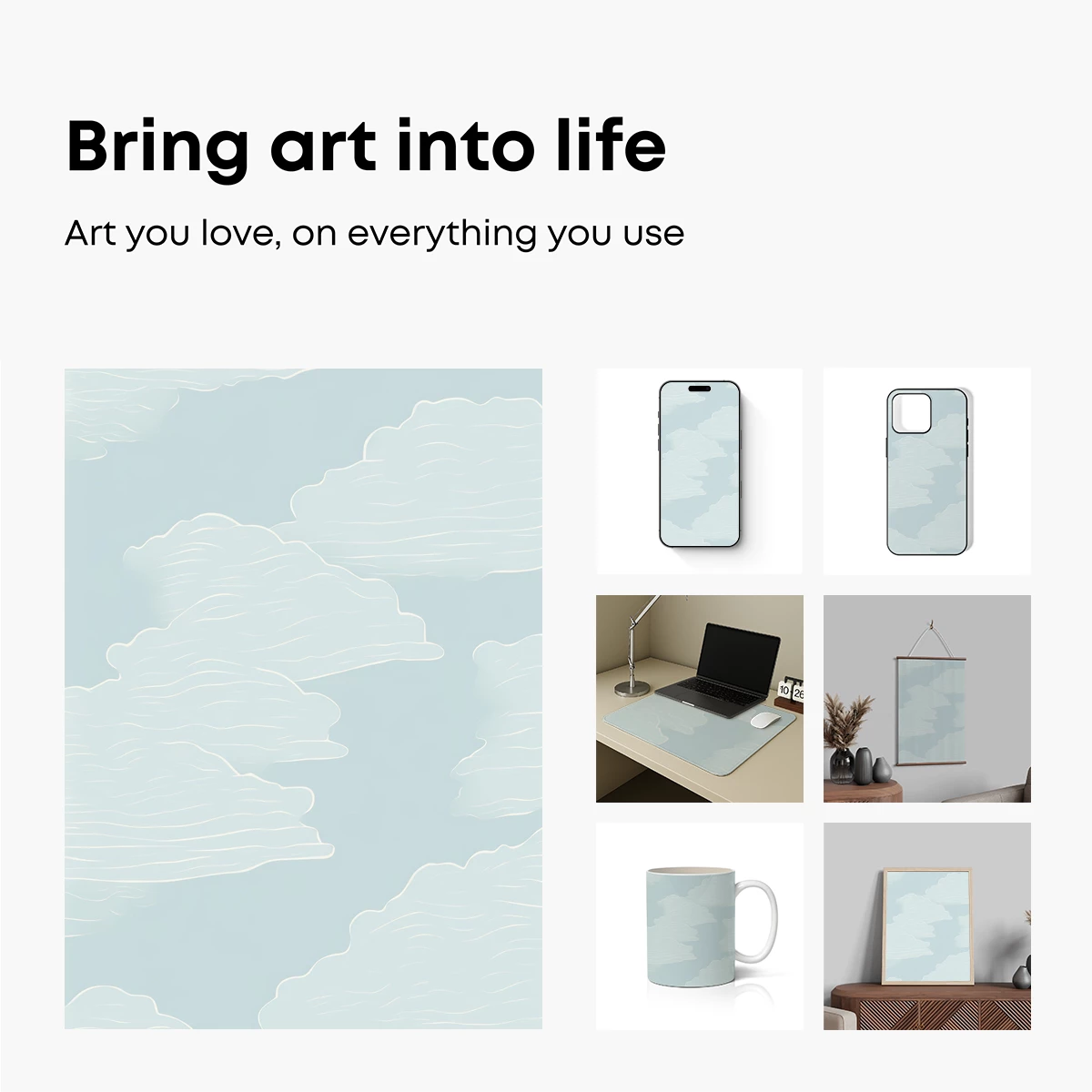 Ethereal Cloud Whispers: Minimalist Sky Art - Image 2