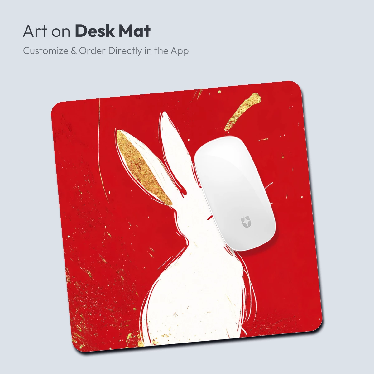 Golden Ears Rabbit on Crimson Canvas - Image 4