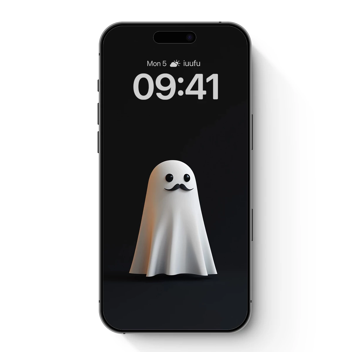 Mustached Ghost: Whimsical Minimalist Spirit Mustached Ghost: Whimsical Minimalist Spirit