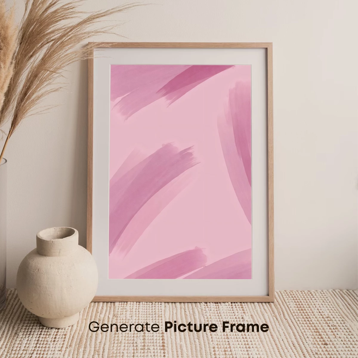 Blush Brushstrokes: Abstract Pink Harmony - Image 7