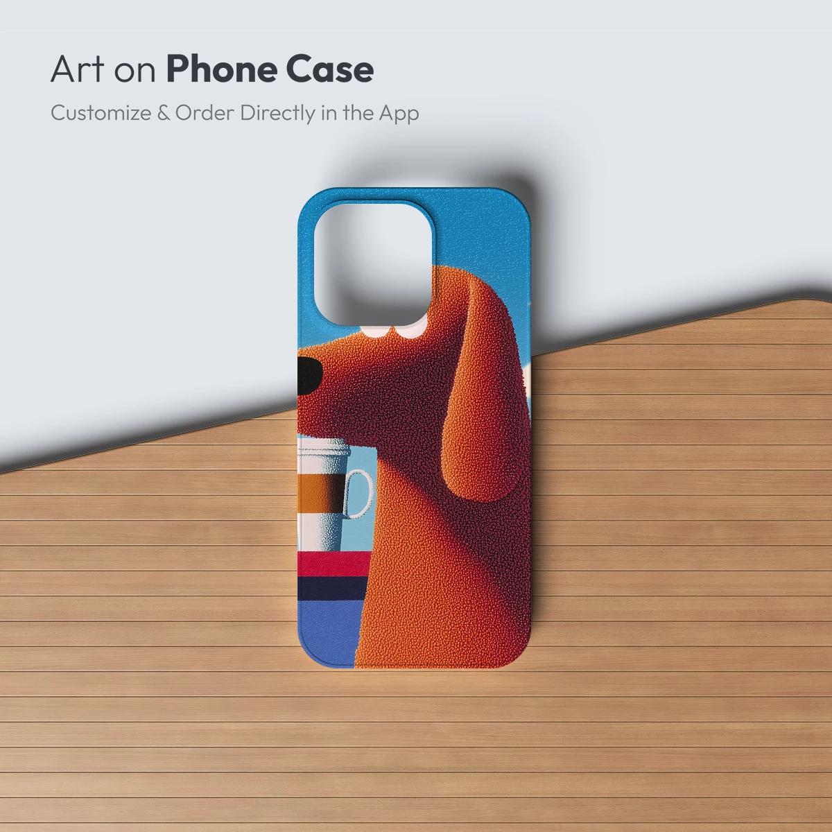 Caffeinated Canine: A Pixelated Pooch with a Coffee Cup - Image 3