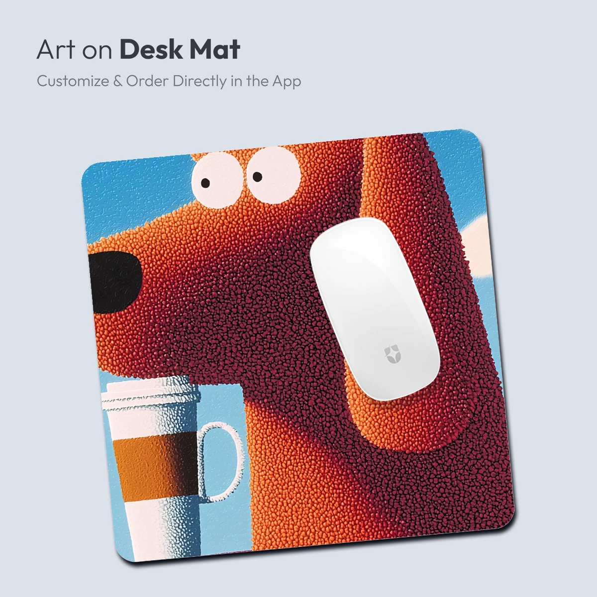 Caffeinated Canine: A Pixelated Pooch with a Coffee Cup - Image 4