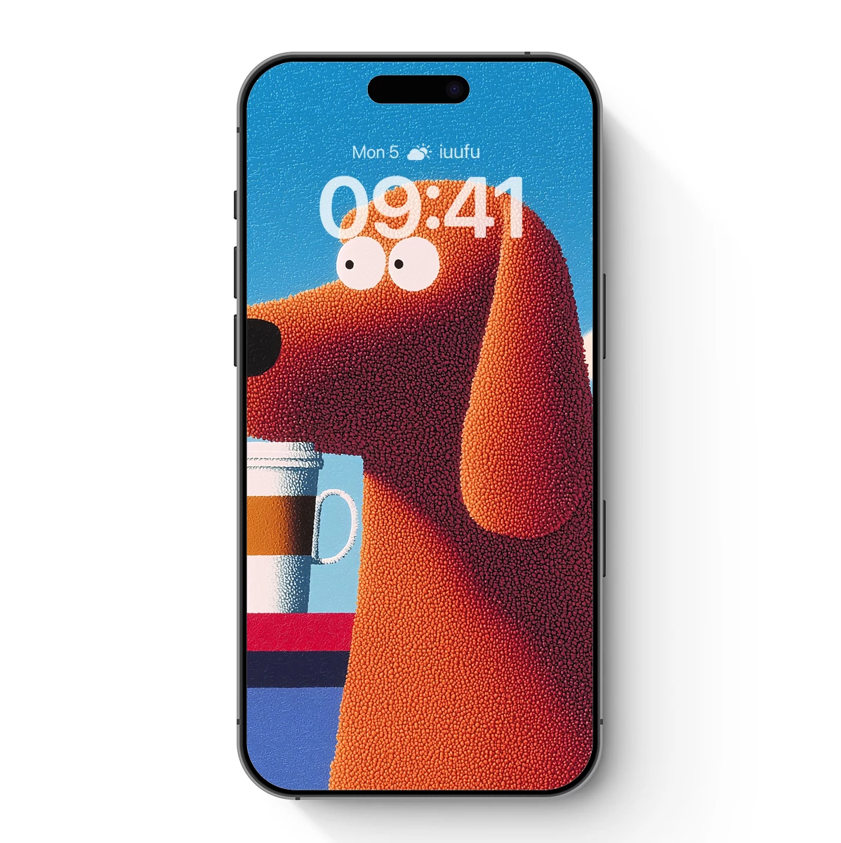 Caffeinated Canine: A Pixelated Pooch with a Coffee Cup Caffeinated Canine: A Pixelated Pooch with a Coffee Cup