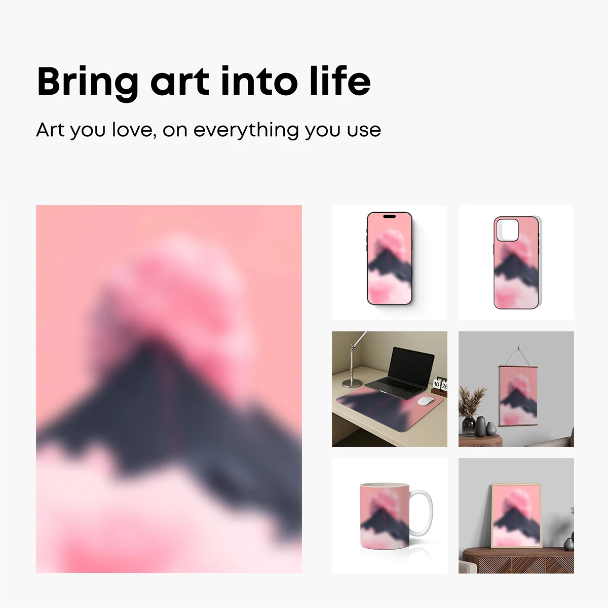 Blurred Elegance: Abstract Floral Silhouette - Image 2