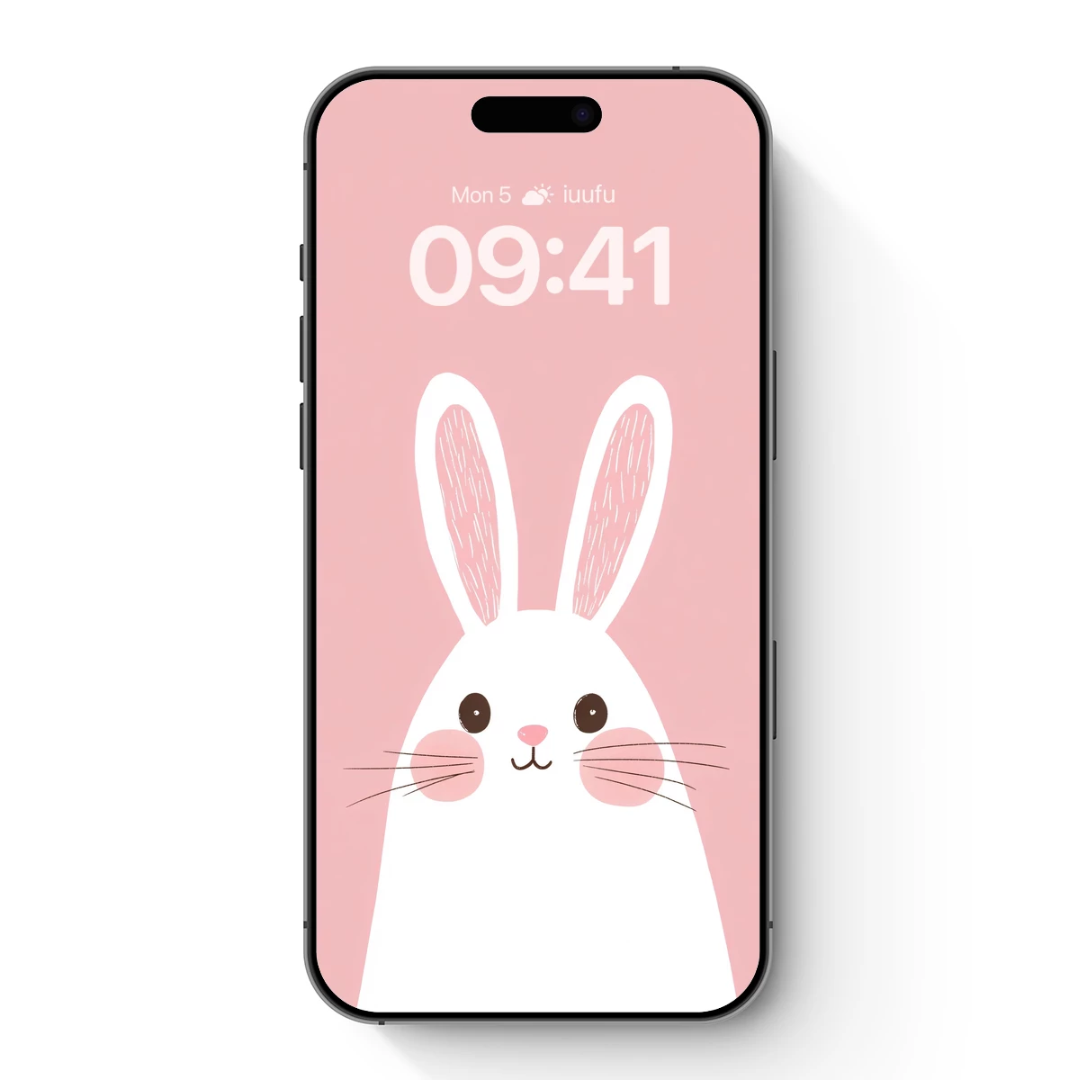 Charming Bunny Peek: Whimsical Pink Elegance