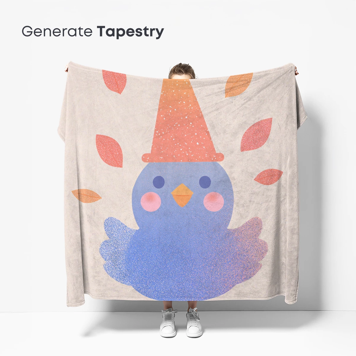 Festive Bluebird in Autumnal Party Hat - Image 5