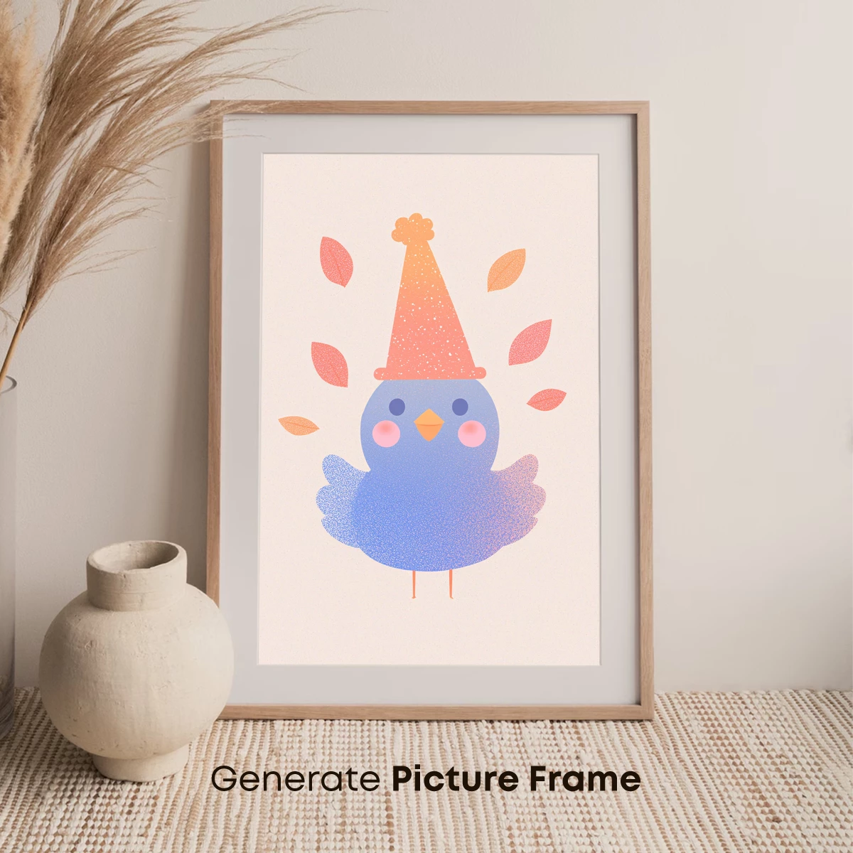 Festive Bluebird in Autumnal Party Hat - Image 7
