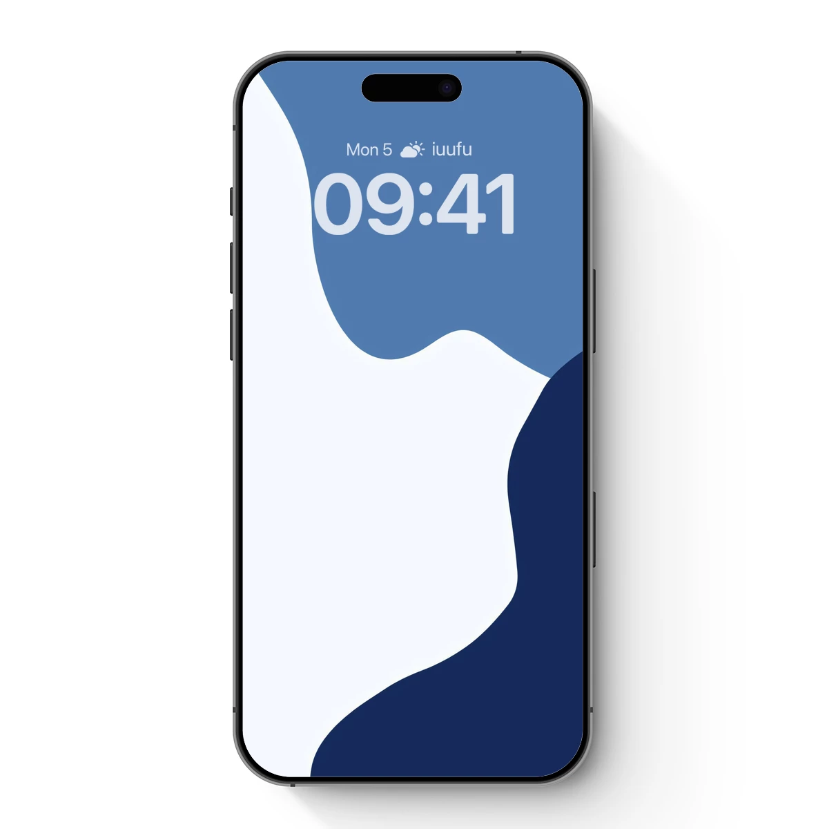 Abstract Ocean Waves in Blue Harmony