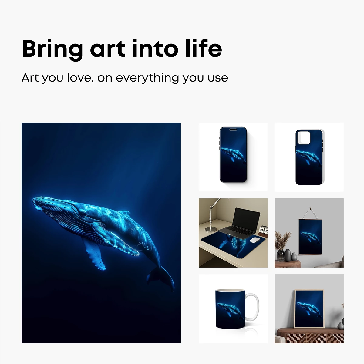 Luminous Depths: Humpback Whale's Blue Odyssey - Image 2