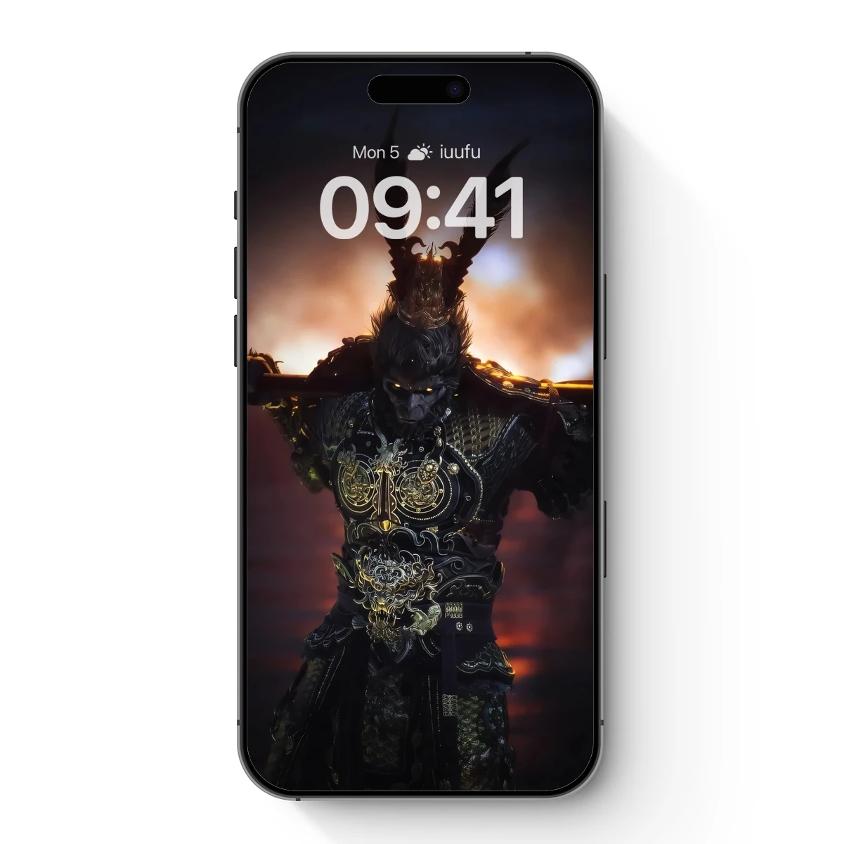 Epic Samurai Warrior: Golden Armor in Flames