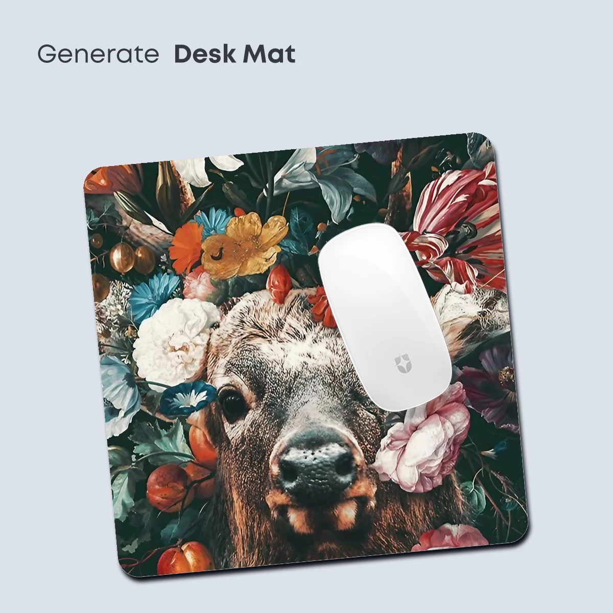 Enchanted Floral Deer: A Surreal Garden Portrait - Image 4