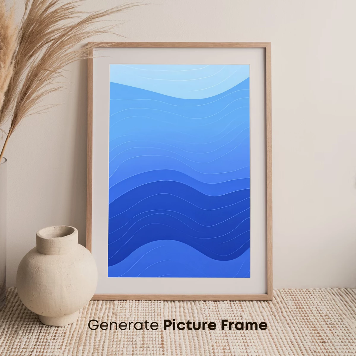 Blue Wave Symphony: Abstract Fluidity - Image 7
