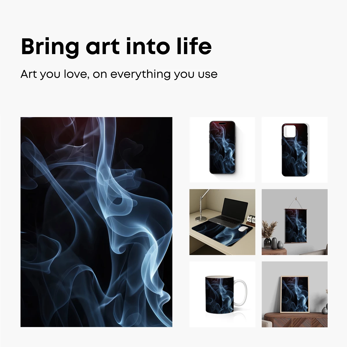 Ethereal Smoke Dance: A Symphony of Light and Shadow - Image 2