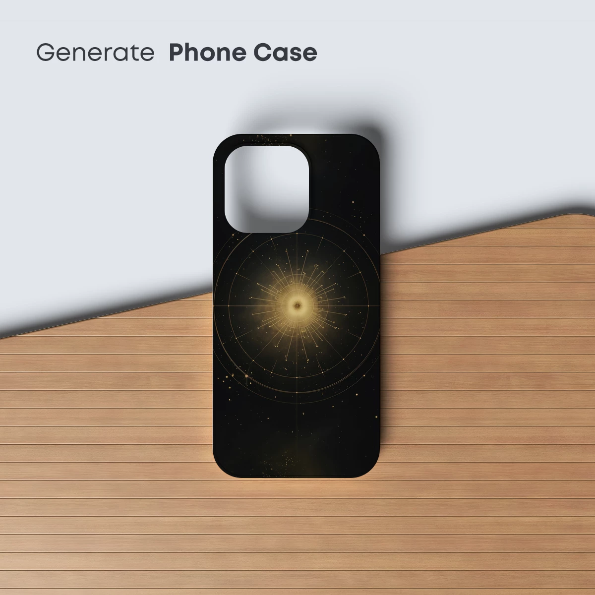 Golden Cosmic Mandala: Radiant Symmetry in Darkness - Image 3