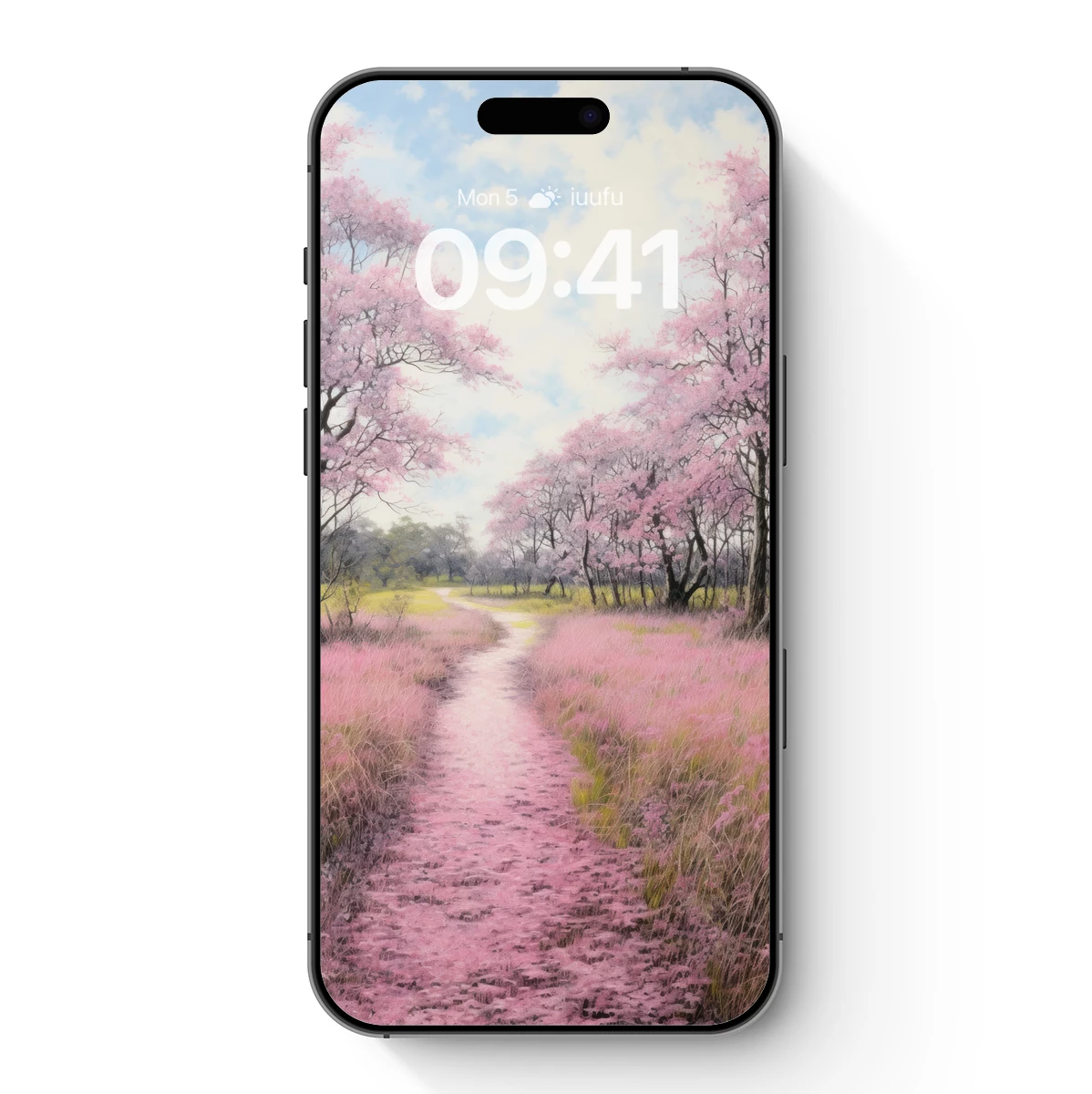 Enchanted Pink Blossom Pathway