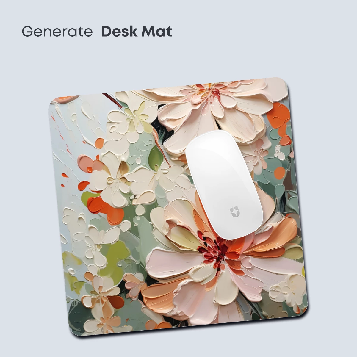 Impasto Floral Symphony: Textured Blooms in Pastel Harmony - Image 4