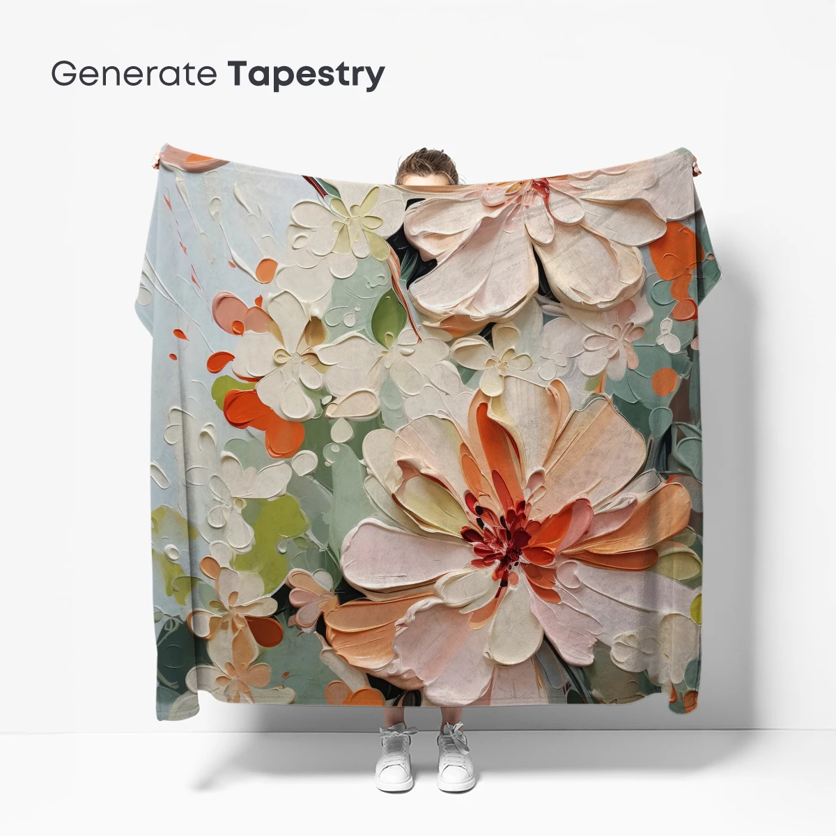Impasto Floral Symphony: Textured Blooms in Pastel Harmony - Image 5
