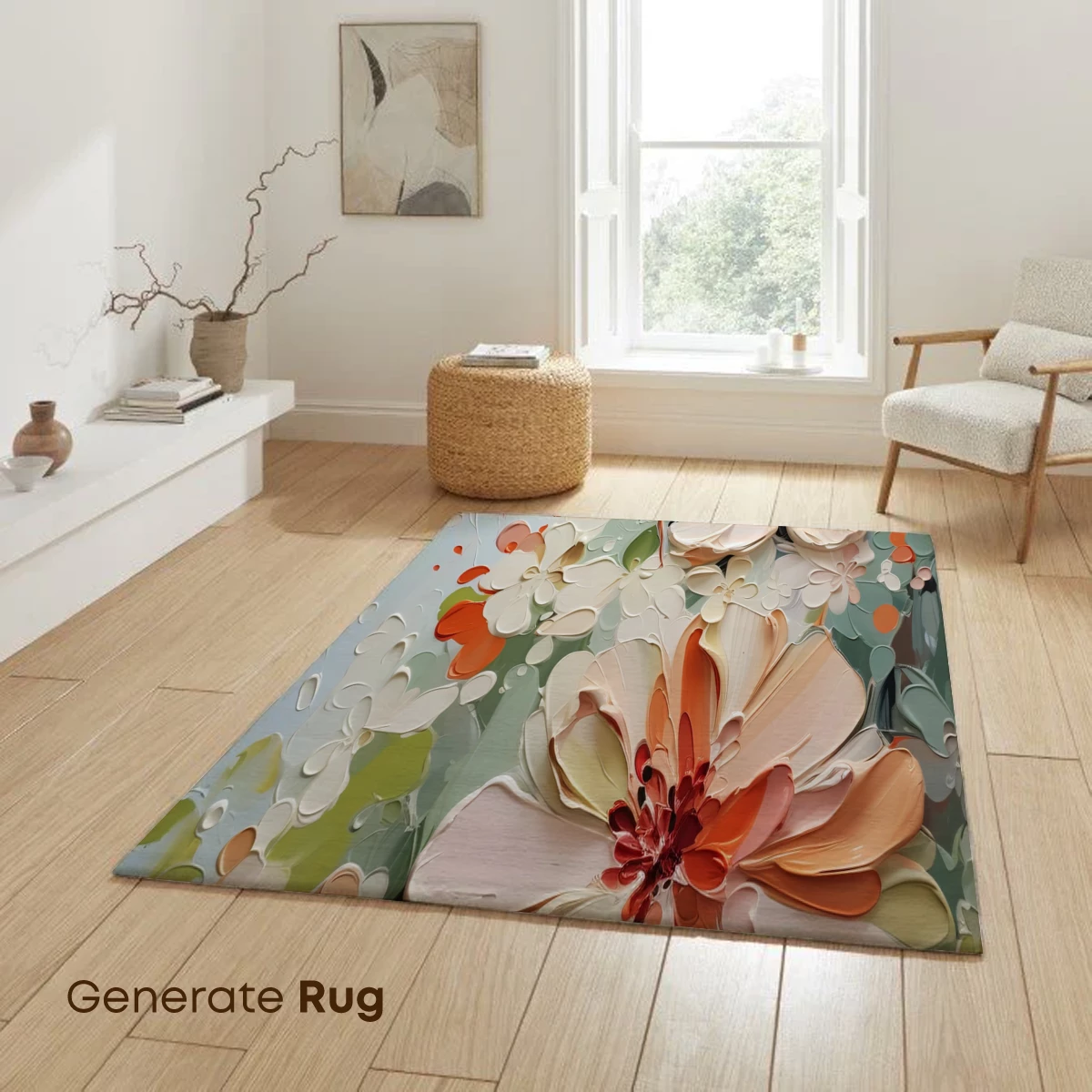 Impasto Floral Symphony: Textured Blooms in Pastel Harmony - Image 6