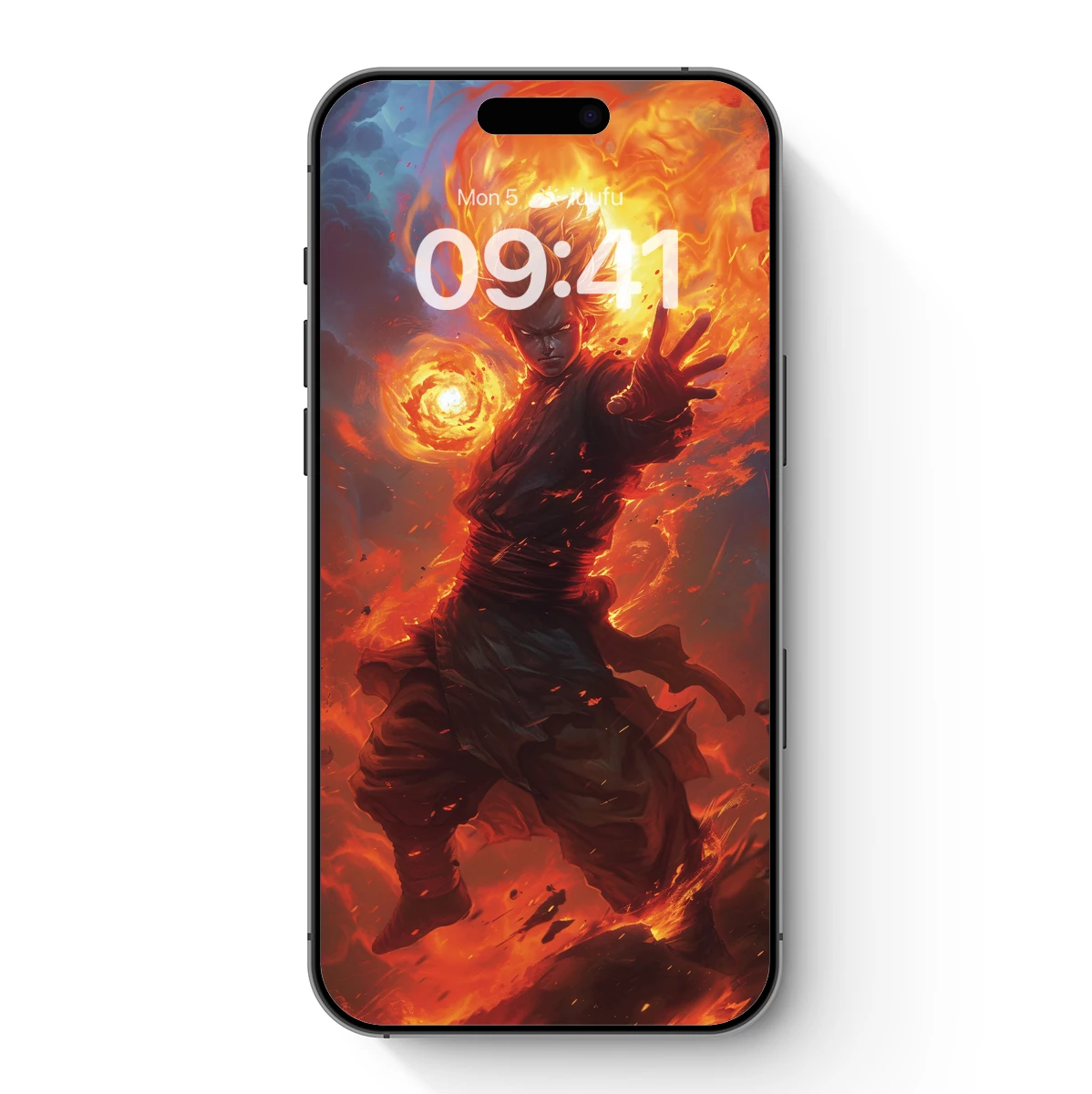 Flame-Wielding Warrior: Dynamic Anime Fury Flame-Wielding Warrior: Dynamic Anime Fury