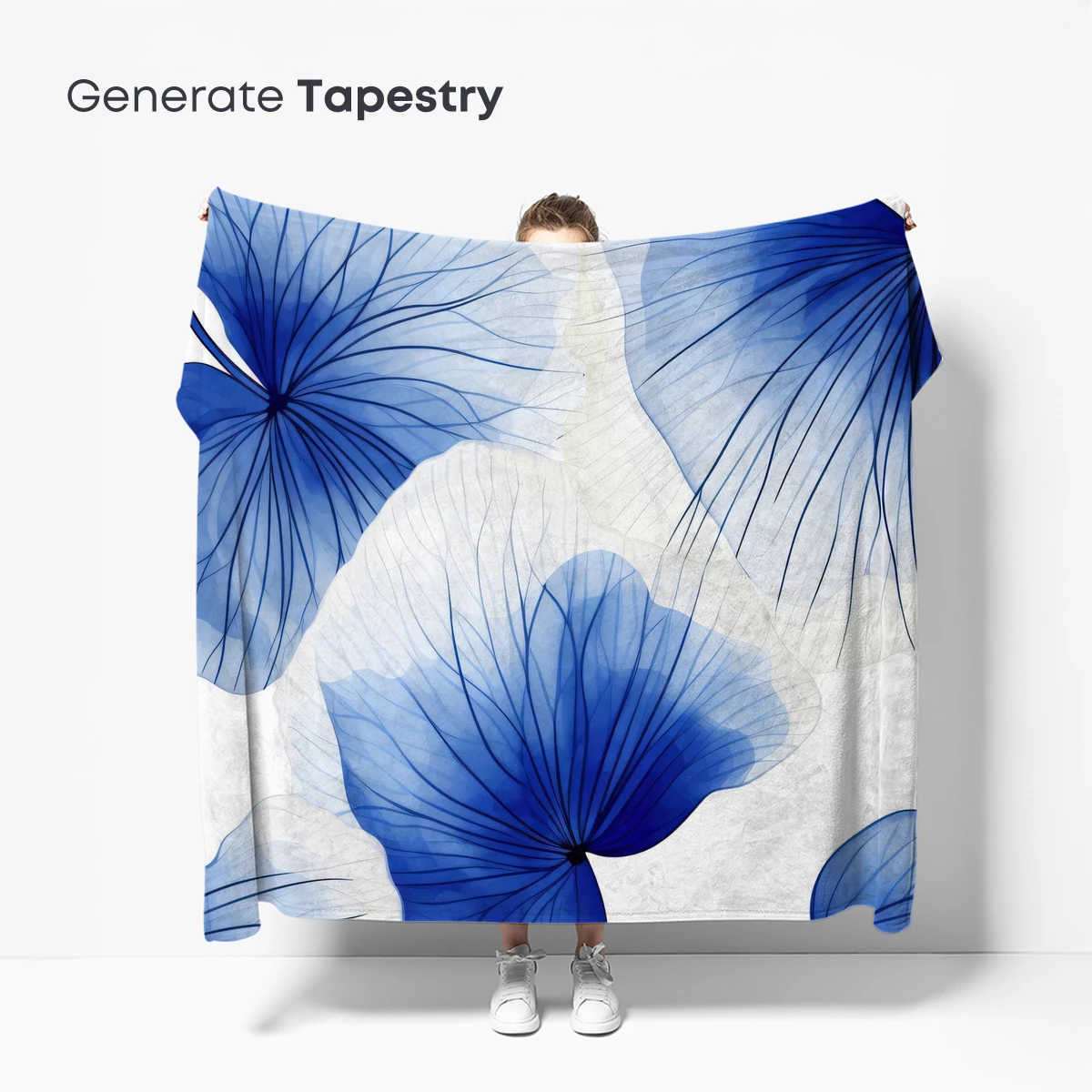 Blue Whispering Petals: Ethereal Floral Artistry - Image 5