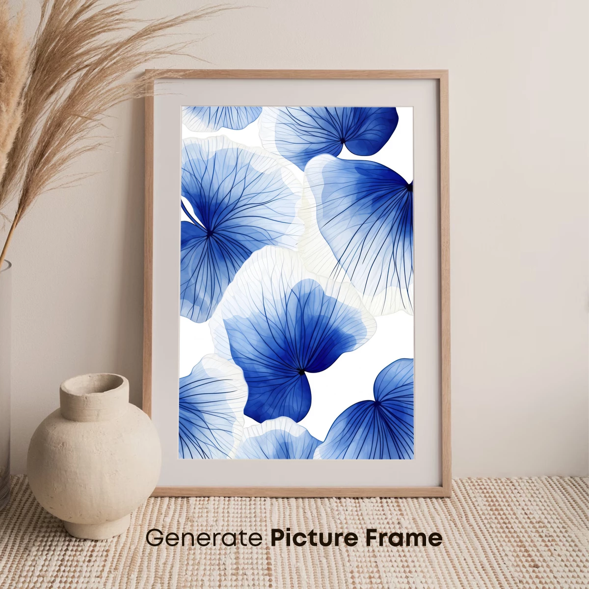 Blue Whispering Petals: Ethereal Floral Artistry - Image 7