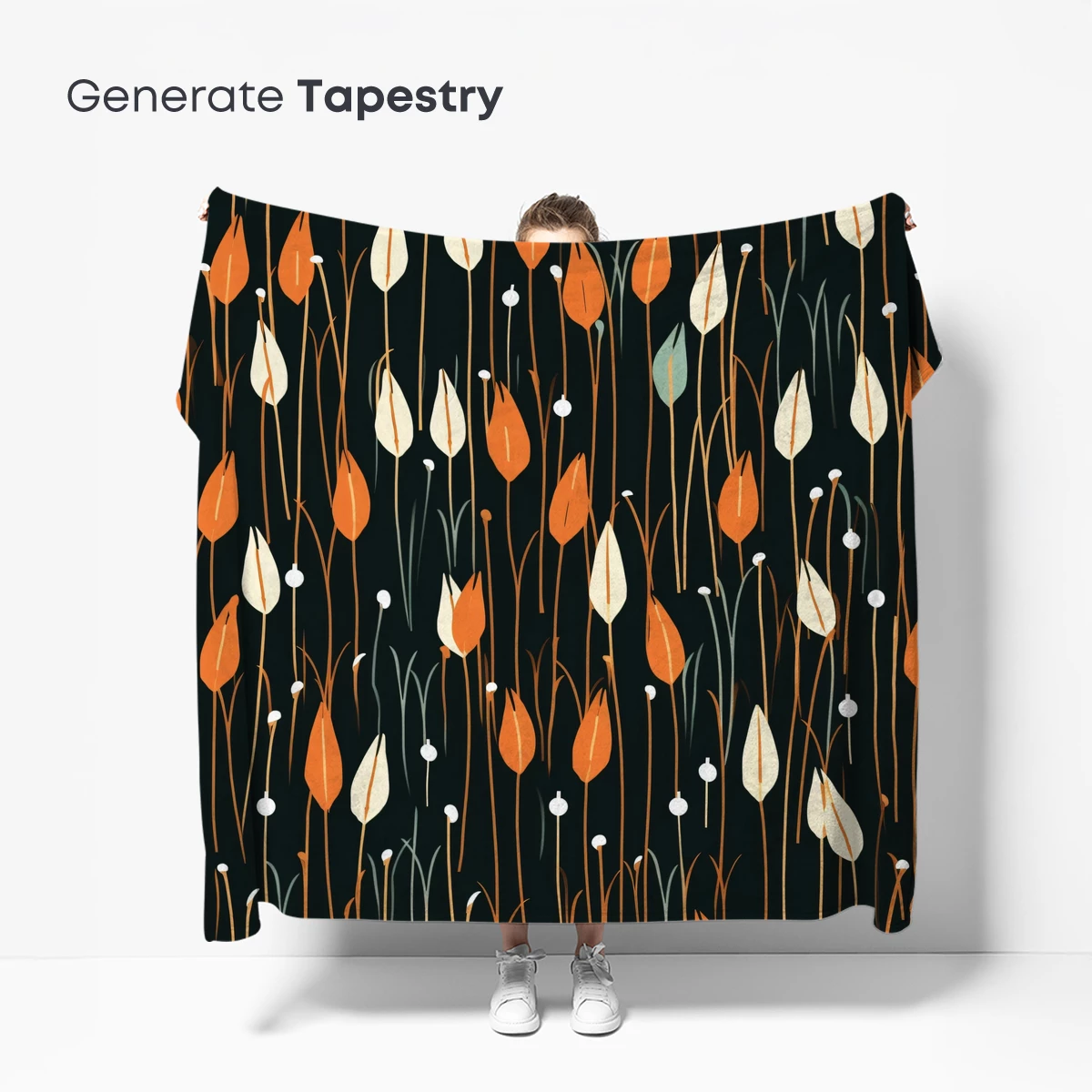 Autumnal Tulip Symphony: Modern Botanical Art - Image 5