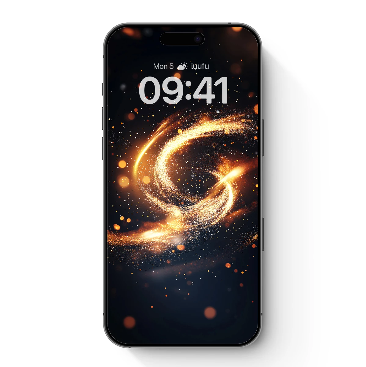 Golden Cosmic Swirl: A Dance of Light and Stardust