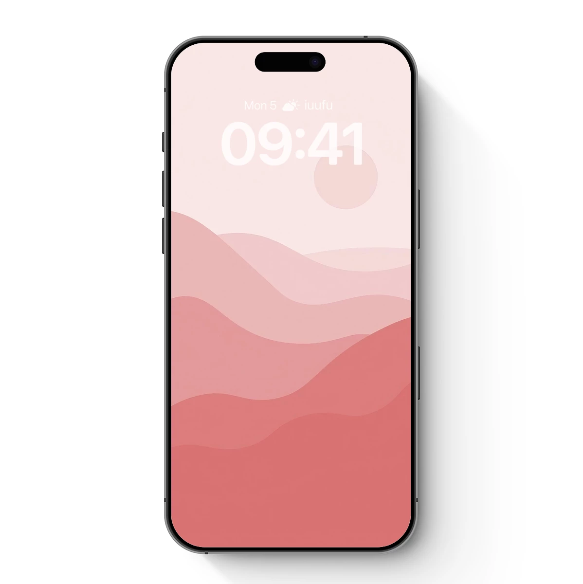 Coral Sunset Waves: Abstract Minimalist Landscape