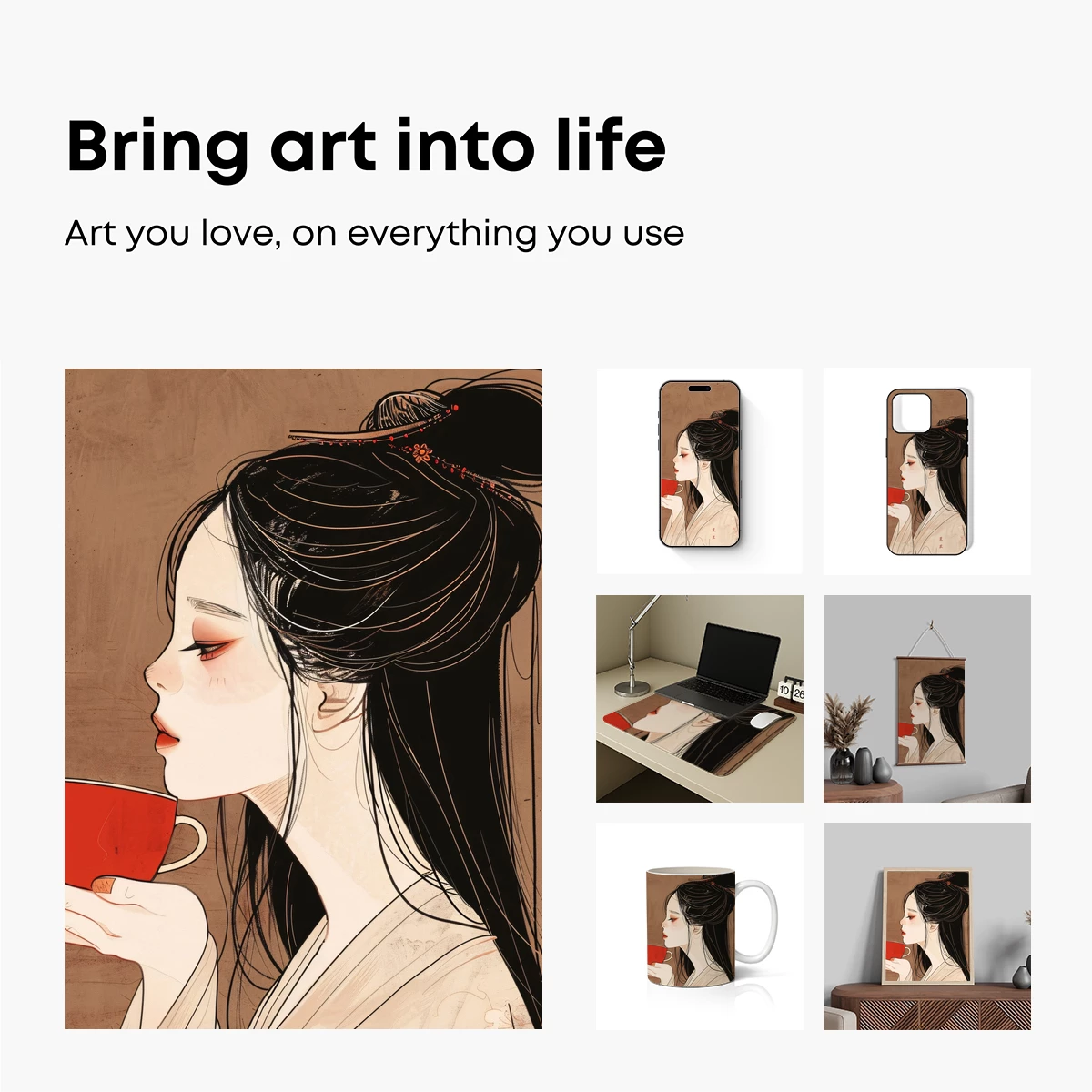 Elegant Sips: A Timeless Hanfu Portrait - Image 2