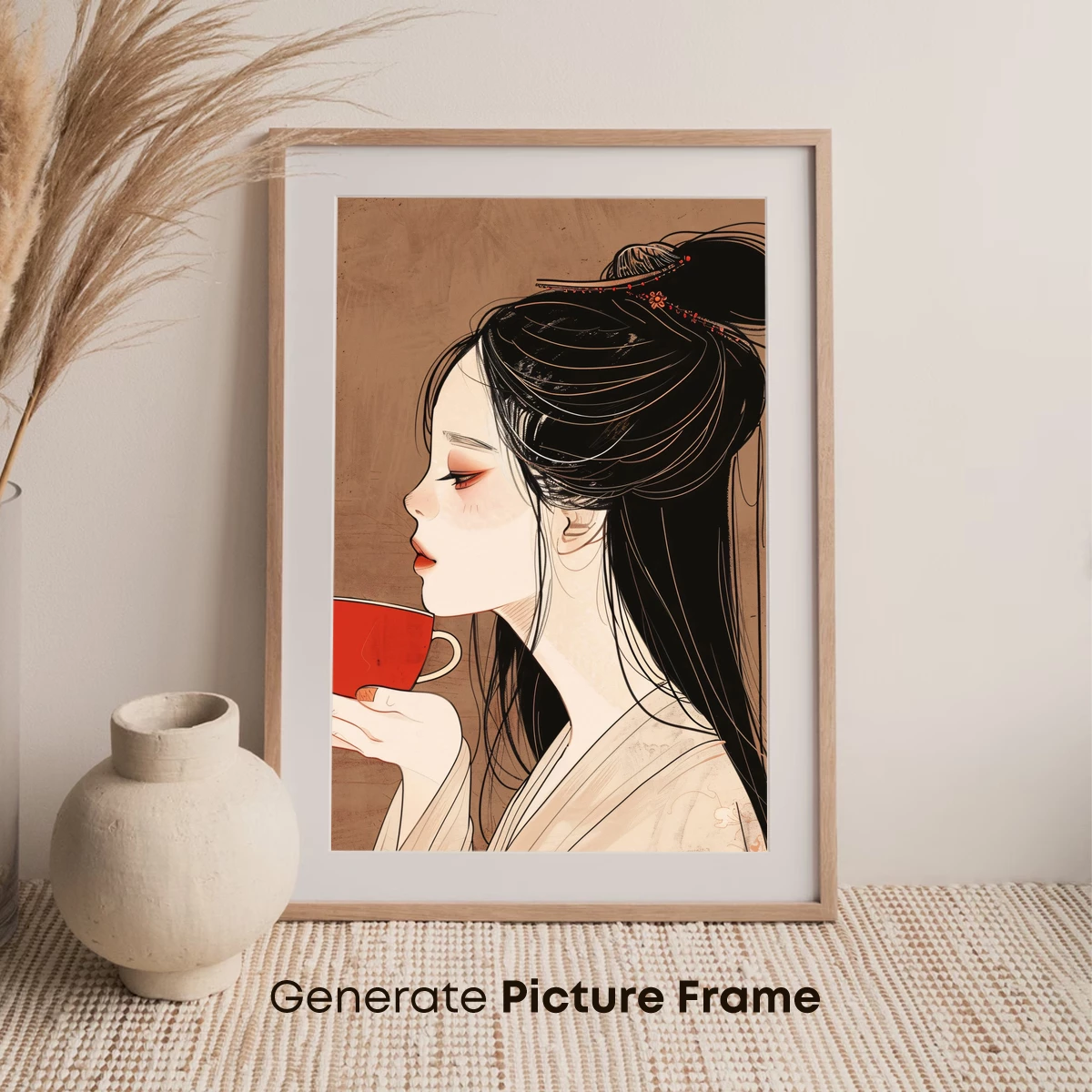 Elegant Sips: A Timeless Hanfu Portrait - Image 7