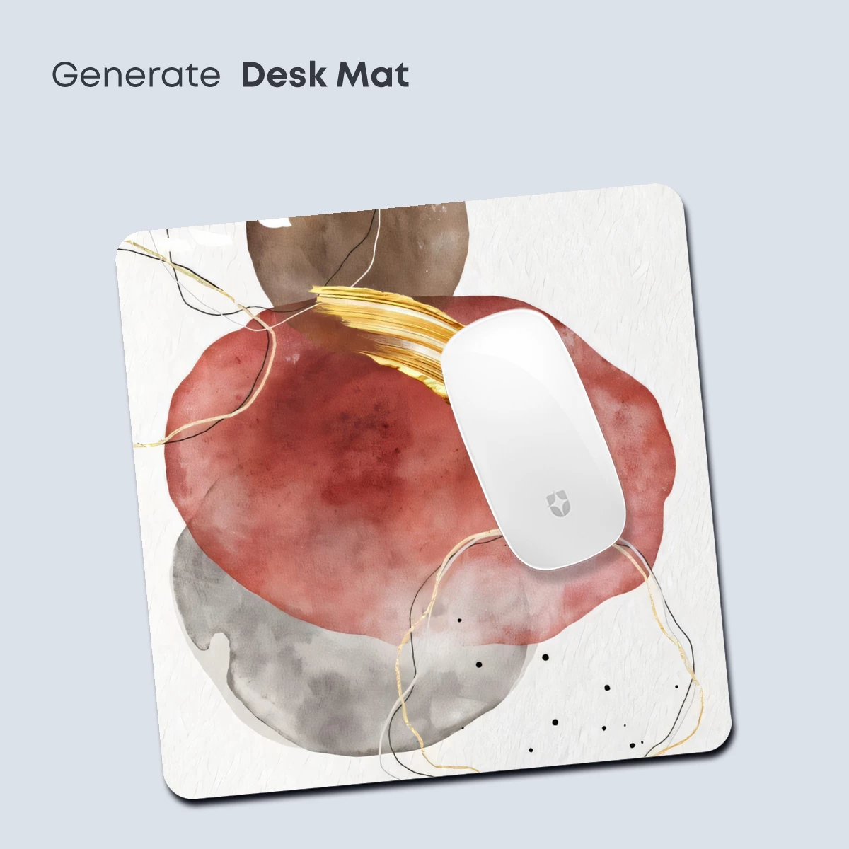 Abstract Harmony: Gold Brushstrokes on Blush and Gray - Image 4