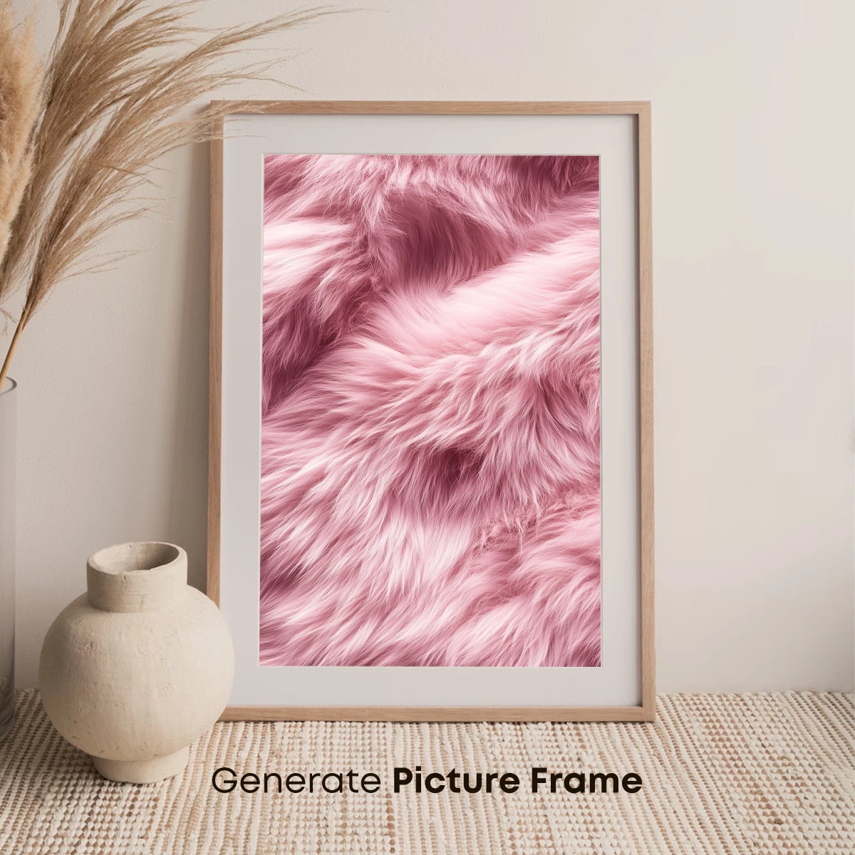 Blush Fur Elegance: Soft Pink Textures - Image 7