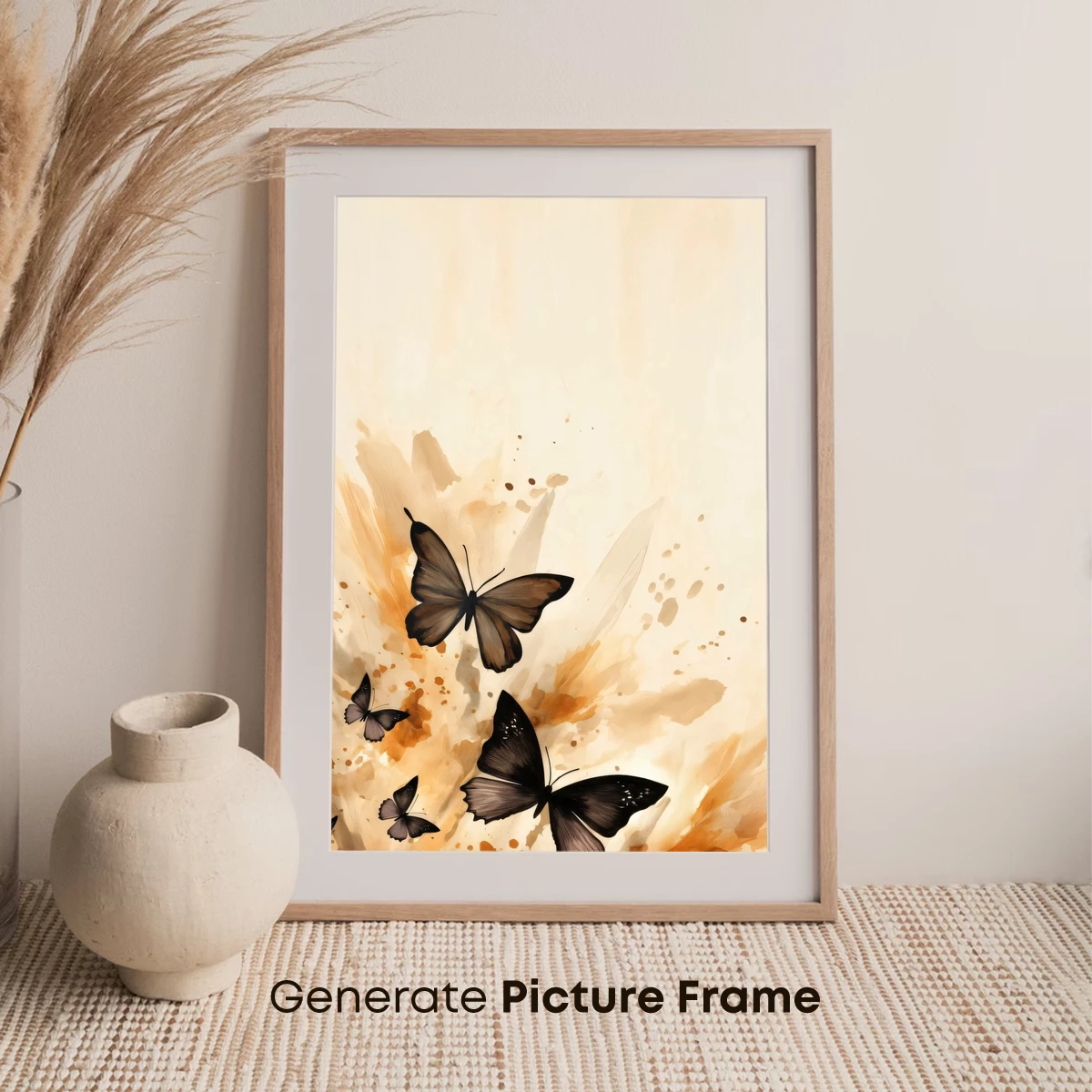 Butterfly Elegy: Abstract Flight in Sepia Tones - Image 7