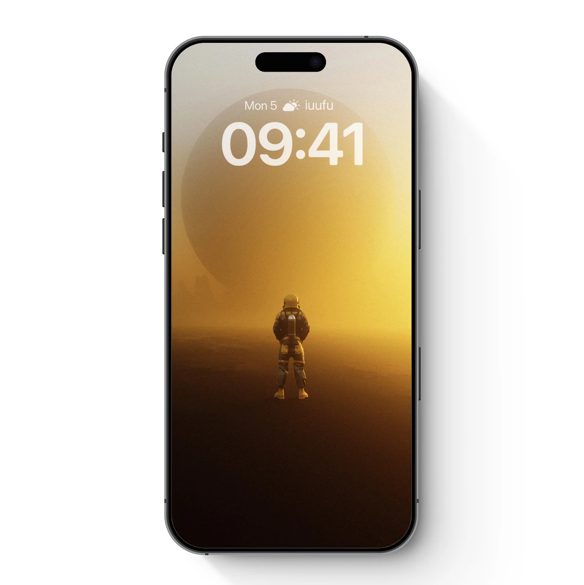 Astronaut's Eerie Sunset on an Alien Planet