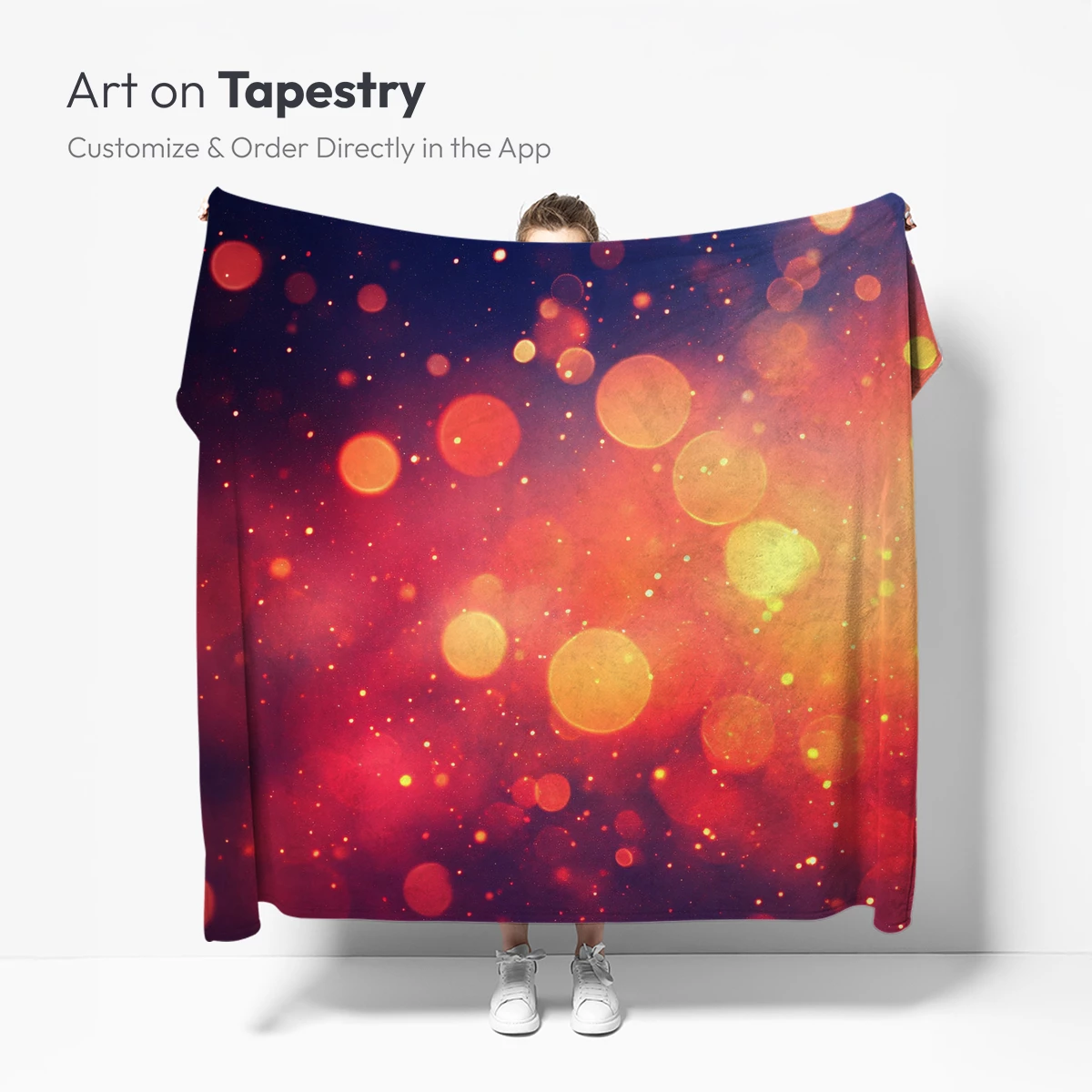 Bokeh Blaze: Fiery Particles in Twilight - Image 4