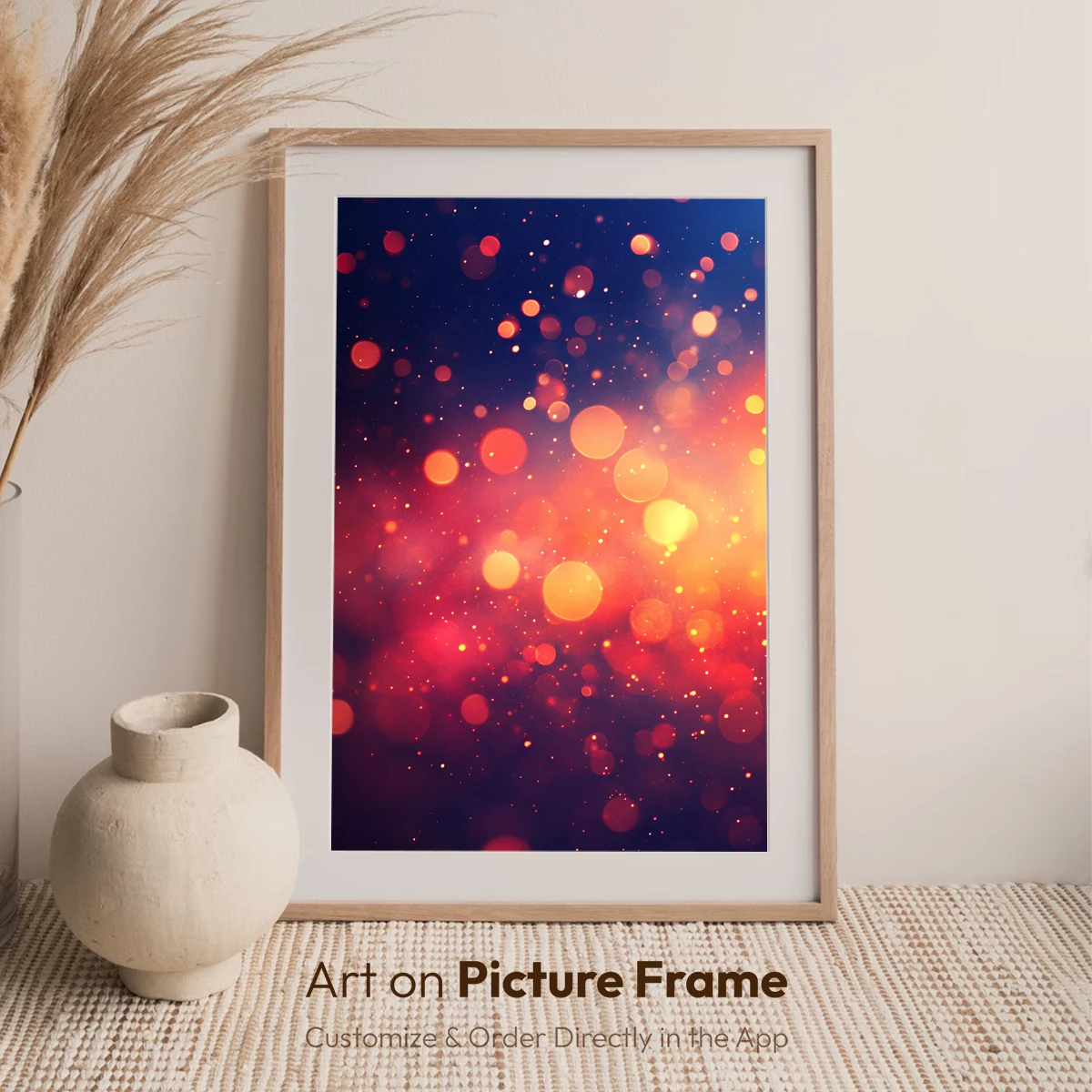 Bokeh Blaze: Fiery Particles in Twilight - Image 6