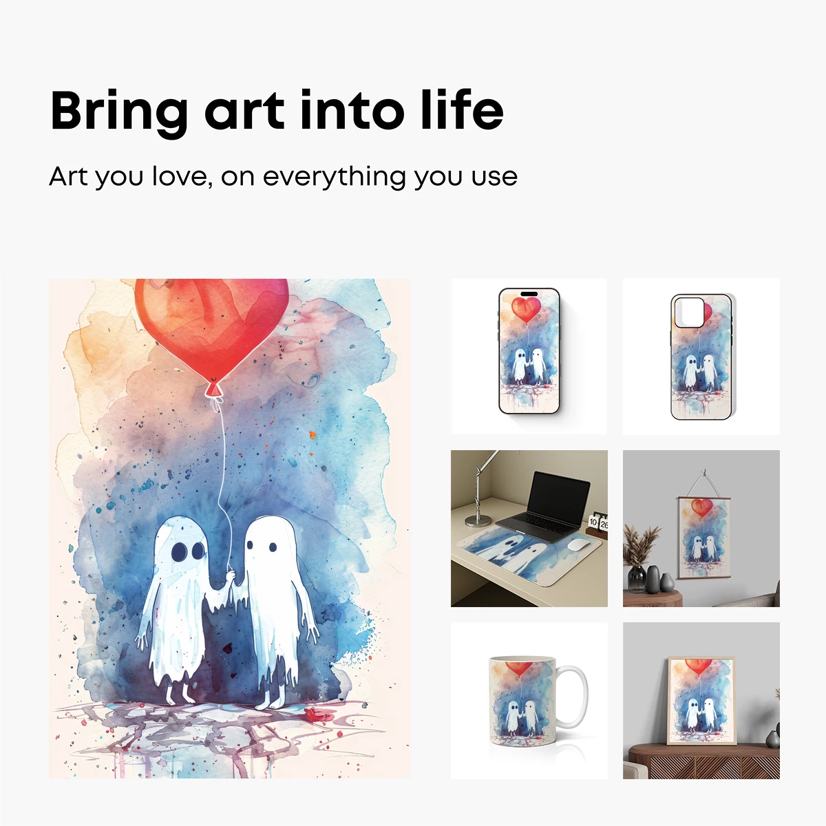 Ghostly Love: Heart Balloon Romance - Image 2