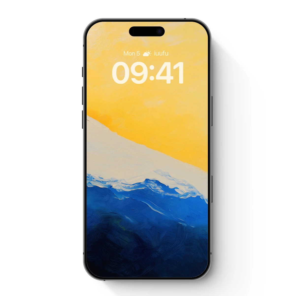 Abstract Horizon: Yellow Sky Over Blue Depths